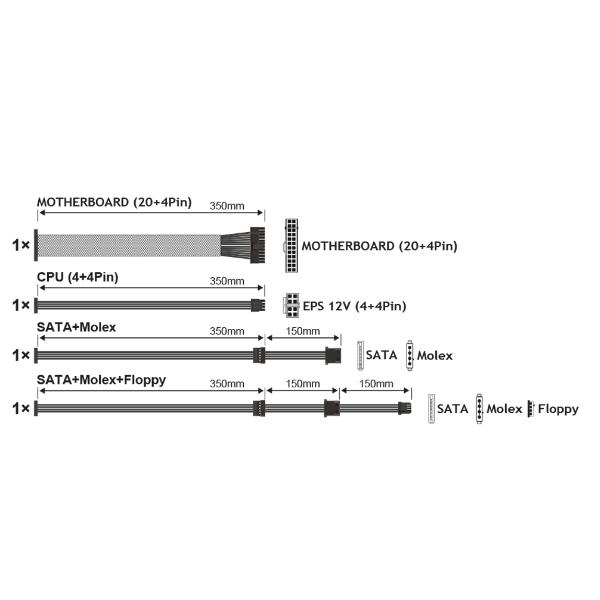 Prodotti Bulk ALIMENTATORE 500W ATX SILENT FAN 12